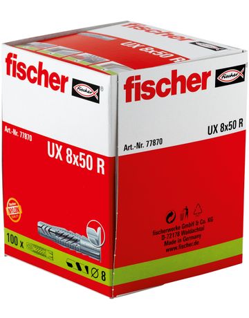 Bild fischer Universal-Nylondübel UX-R, mit Rand 8x50 R-1