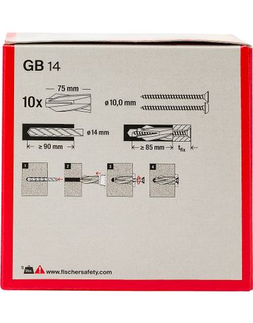 Bild fischer Gasbetondübel GB 14-4