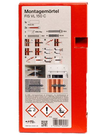 Bild Montagemörtel 150 C 2K-Mörtel auf Vinyl-Hybridbasis,145ml - fischer-4