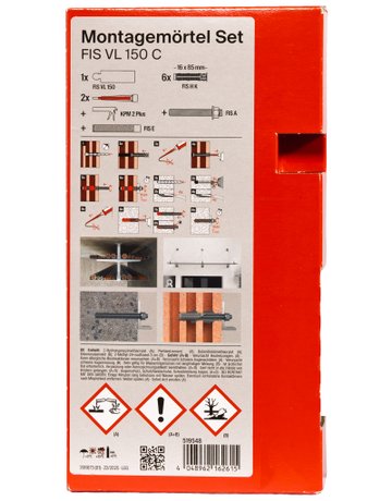 Bild Montagemörtel 150 C SET 2K-Mörtel auf Vinyl-Hybridbasis,145ml - fischer-4