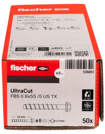 Bild fischer Betonschraube ULTRACUT US FBS II 8x 55 5/ - TX-2