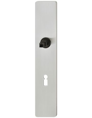 FSB Langschild ASL® 12 1410, außen/innen, eckig, mit Stütznocken, Buntbart gelocht, Entfernung 72mm, Türstärke min. 39mm, Türstärke maximal 58mm, silber, naturfarben, eloxiert