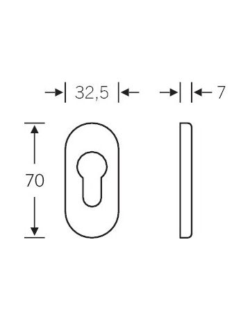 Bild PT-Schlüsselrosette, PZ, 0 17 1757, oval, F69 matt-1