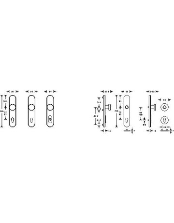 Bild Sicherheits-Wechselgarnitur 73 7382 LS oval ,15mm,ES1/PZ 92/10,F1 - FSB-1