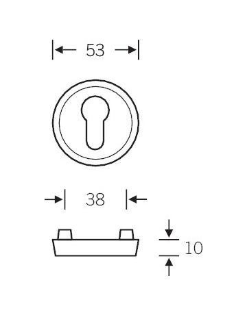 Bild Schutzrosette PZ + 1735 7392, Alu F1-1