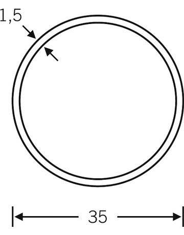 FSB Stoßgriff 66 6801, L 3.000mm, Durchmesser 35mm, sichtbar verschraubt, edelstahl fein matt