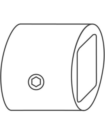 FSB Distanzhülse 66 6719, mit Fixierschraube, rund, Durchmesser 31,5mm, schwarz