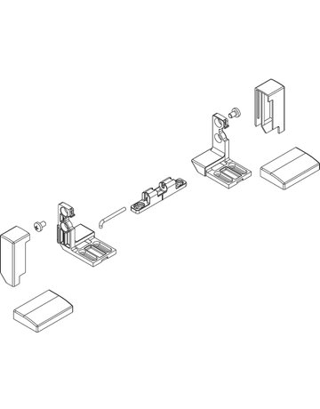 Bild RWA-Konsolensatz, für Kettenantr., Slimchain, P, DL-R, Aluminium, RAL-So. lackiert - GEZE-1