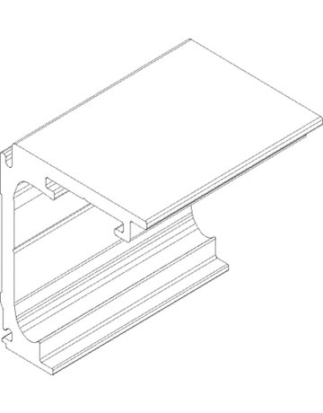 Bild ZT-Laufprofil 6000mm, Levolan 60/120, edelstahloptik - GEZE-1