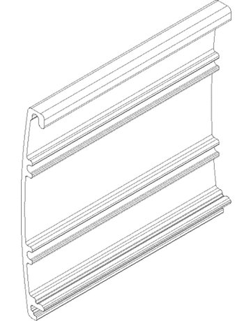 Bild ZT-Abdeckprofil, Levolan 60/120, Aluminium,L 6000mm, edelstahloptik eloxiert - GEZE-1
