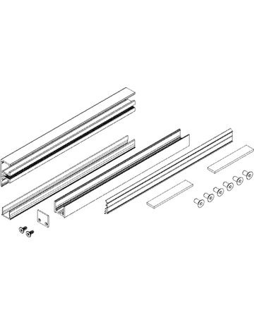 Bild ZT-Führungsprofil Set, Levolan 60/120, für Festfür, 1-flg., Aluminium, EV1 eloxiert - GEZE-0