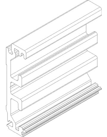Bild ZT-Distanzprofil,L 2450mm, Levolan 60/120, stapelb., Aluminium, Edelstahl opt. eloxiert - GEZE-1