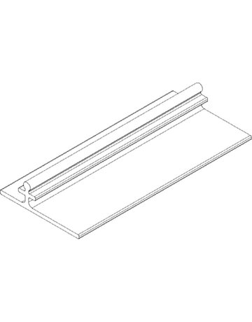 Bild ZT-Abdeckprofil, Levolan 60/120, Aluminium,L 2050mm, edelstahloptik eloxiert - GEZE-0