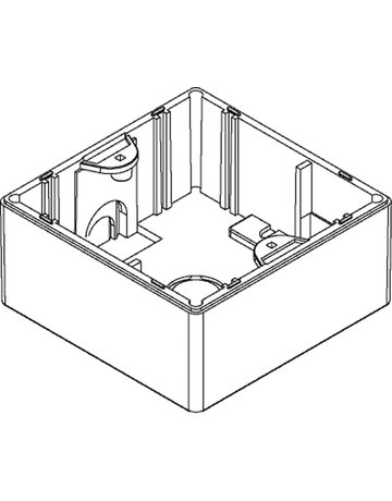 Bild GEZE Aufputzgehäuse Jung AS 500, einfach, alpinweiß, L 80 x B 80 mm-1