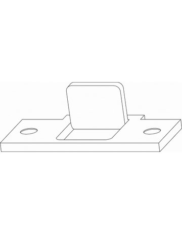 Bild GEZE Lappenschließblech IQ Lock,22/26x54x3 ktg,edelstahl-1