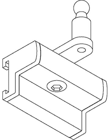 Bild RWA-Flügelbock, E 170, Aluminium, naturton eloxiert - GEZE-0