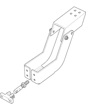 Bild RWA-Konsole, für Spindelantrieb, E 250 / E 350, DL-R, Aluminium, RAL 9016 lackiert - GEZE-1