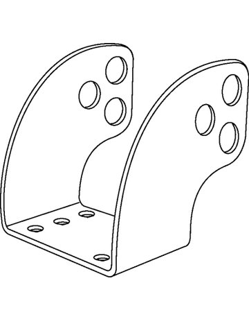 Bild RWA-Konsole, für Spindelantrieb, E 1500, DL-R, Aluminium silberfarbig eloxiert - GEZE-1