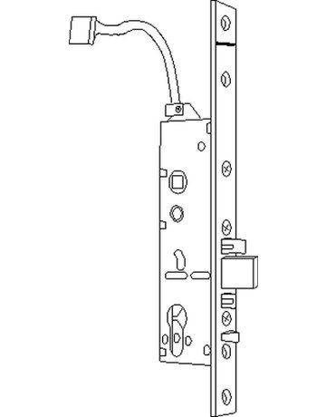 Bild GEZE PA-Einsteckschloss IQ Lock EL,PZW 92/9,D35,F24x270ktg,Si,Panikausführung E-1