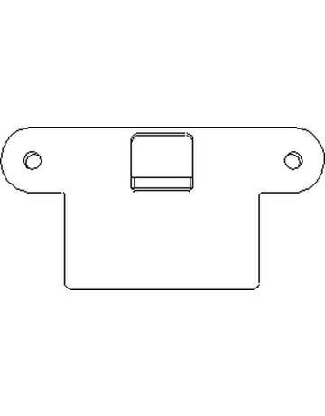 Bild GEZE Lappenschließblech IQ Lock,20/50x100x3 rd,edelstahl-1