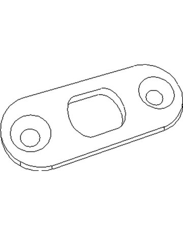 Bild GEZE Flachschließblech IQ Lock,20x52 rd,edelstahl-1