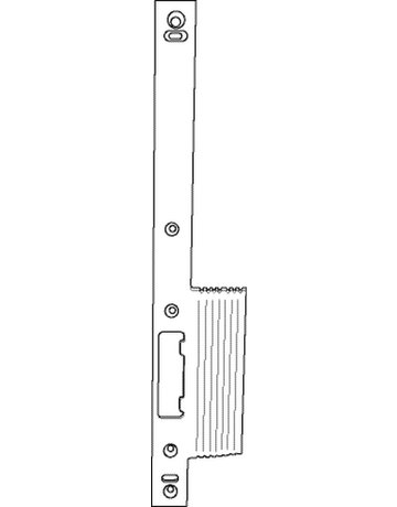 Bild GEZE Flachstulp IQ Lock,28x320x3,kantig,edelstahl,DR-1