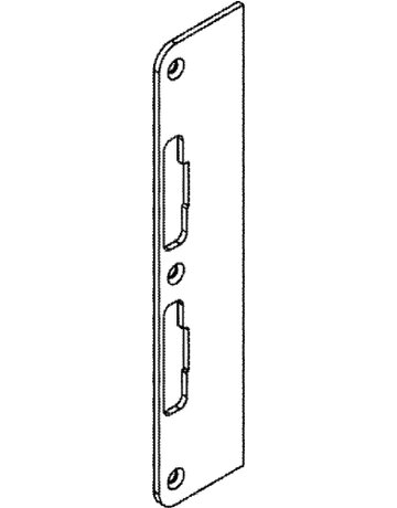 Bild GEZE Lappenschließblech IQ Lock,50/50x235x3 rd,edelstahl-1