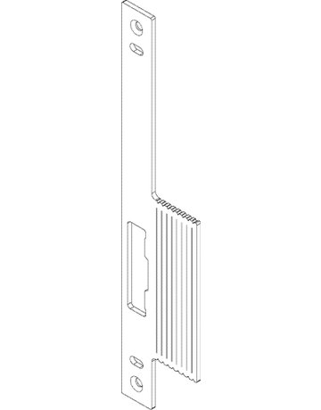 Bild GEZE Lappenschließblech IQ Lock,DR,24/60x270x3 ktg,edelstahl-1