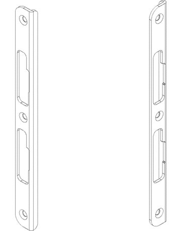Bild GEZE Winkelschließblech IQ Lock,20x235x8 ktg,edelstahl-1