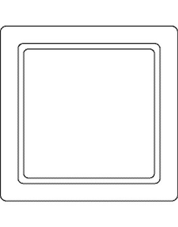 Bild GEZE Zwischenrahmen Jung LS 990, einfach, edelstahlfarben, L 55 x B 55 mm-1