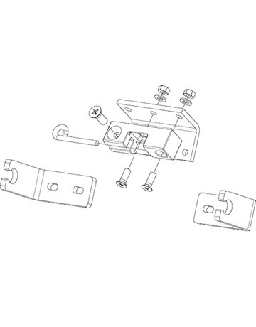 Bild RWA-Konsolensatz, für Kettenantrieb, Powerchain, Dach D3, DL-R, ALU EV1 eloxiert - GEZE-1