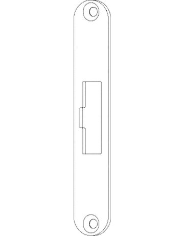 Bild GEZE Flachschließblech FTV 320,24x140x3 rd,edelstahl-1