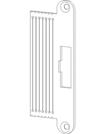 Bild GEZE Lappenschließblech FTV 320,20x140x3 rd,edelstahl-1