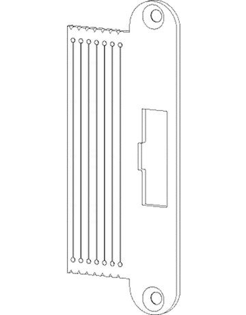 Bild GEZE Lappenschließblech FTV 320,24x140x3 rd,edelstahl-2