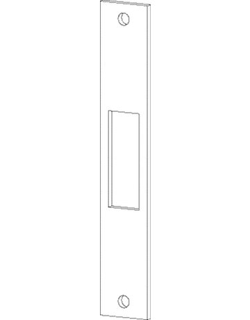 Bild GEZE Flachschließblech U-FTV 320,24x140x1 ktg,edelstahl-1
