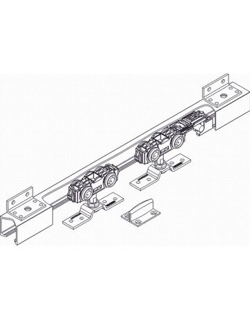 Bild Schiebetürbeschlag, mit Laufschiene, Rollan 80 NT, 3.250mm, Flügelbreite maximal 1.640-1