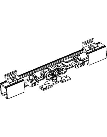 Bild Schiebetürbeschlag, mit Laufschiene, Perlan 140, 2.850mm, Flügelbreite maximal 1.440, naturton-2