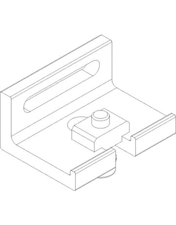 Bild Zimmertür- Wandbefestigungswinkel, Perlan 140, mit Nutenstein korrosionsgeschützt-1