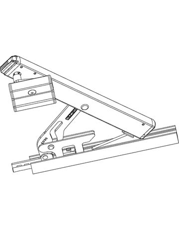 Bild Oberlicht- Schere, mit Standard-Flügelbock, OL 90N, Aluminium naturton eloxiert-4