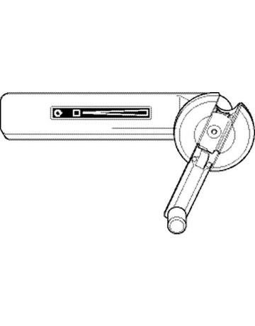Bild DK-Aufliegendes Fenstergetriebe, mit Kurbel, F 1200, DIN Links, silberfarbig - GEZE-1