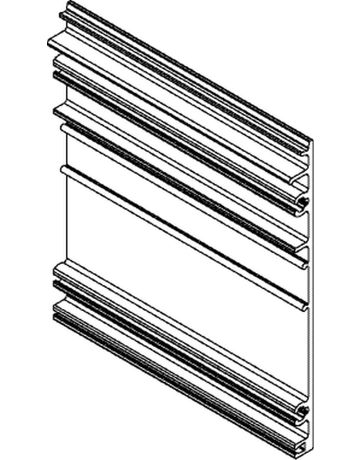 Bild Zimmertür- Clipsblende, 100, für Laufprofil, 1.650mm, naturton eloxiert-1