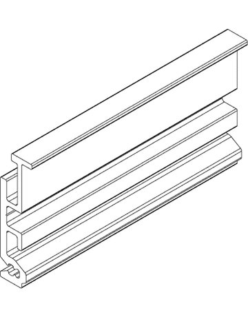 Bild ZT-Distanzprofil,L 6000mm, Perlan 140, stapelbar, Aluminium, naturton eloxiert - GEZE-1