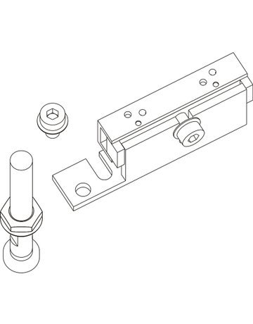 Bild ZT-Mitnehmer, Glasklemmplatte 30mm Perlan AUT-NT / Duosync - GEZE-1