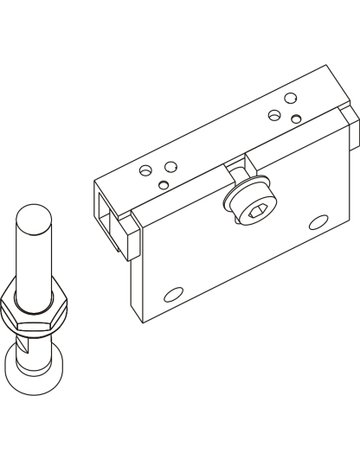 Bild ZT-Mitnehmer, Glasklemmplatte 45mm Perlan AUT-NT / Duosync - GEZE-0