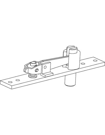 Bild Objekttür-Drehlager, Patch Fittings PT 21, für Eckbeschläge verzinkt - GEZE-1