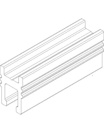 Bild ZT-Führungsprofil, 1000mm, Levolan 60/150, naturton eloxiert - GEZE-1