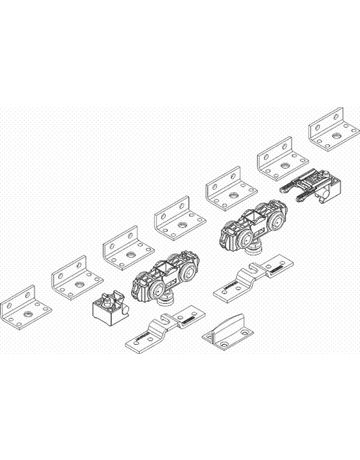 Bild Zimmertür- Doppelrollenwagen, Set, Rollan 80 NT, Kunststoff-1