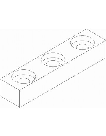 Bild Rauchwärmeabzug- Flügelunterlage, für Fang- und Putzsicherung, Breite 53mm, Höhe 12mm, Stärke 9mm-1