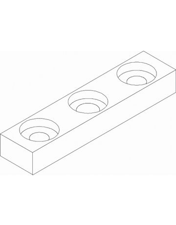 Bild Rauchwärmeabzug- Flügelunterlage, für Fang- und Putzsicherung, Breite 53mm, Höhe 12mm, Stärke 7mm-1