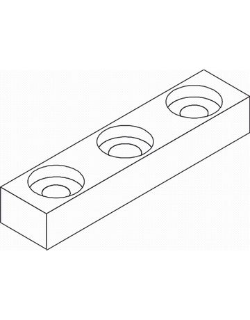 Bild Rauchwärmeabzug- Flügelunterlage, für Fang- und Putzsicherung, Breite 53mm, Höhe 12mm, Stärke 8mm-1